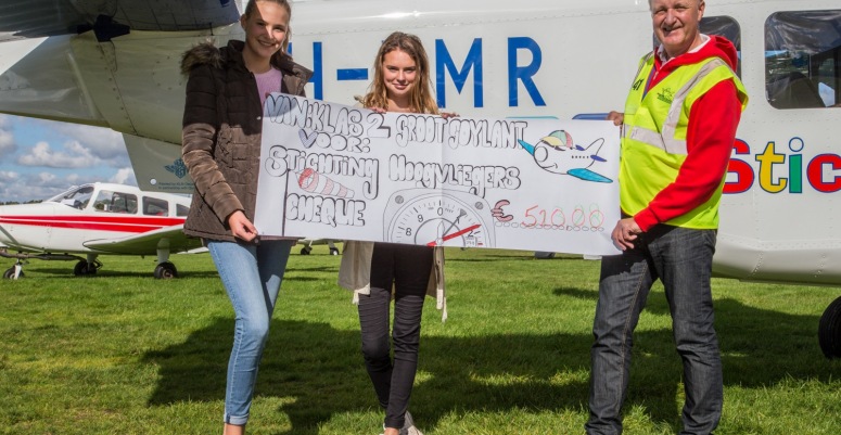 De cheque van Groot Goyland uit Hilversum, bedankt!